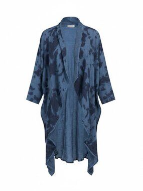 Transparente Blue Cow Print Duster